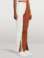 Split-Hem Ponte Leggings