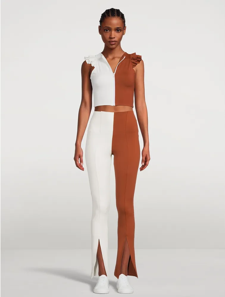 Split-Hem Ponte Leggings
