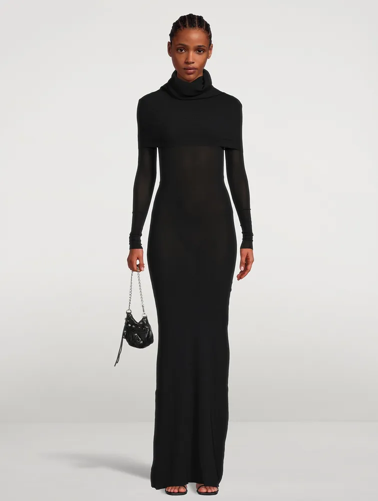 Double-Layer Knit Gown