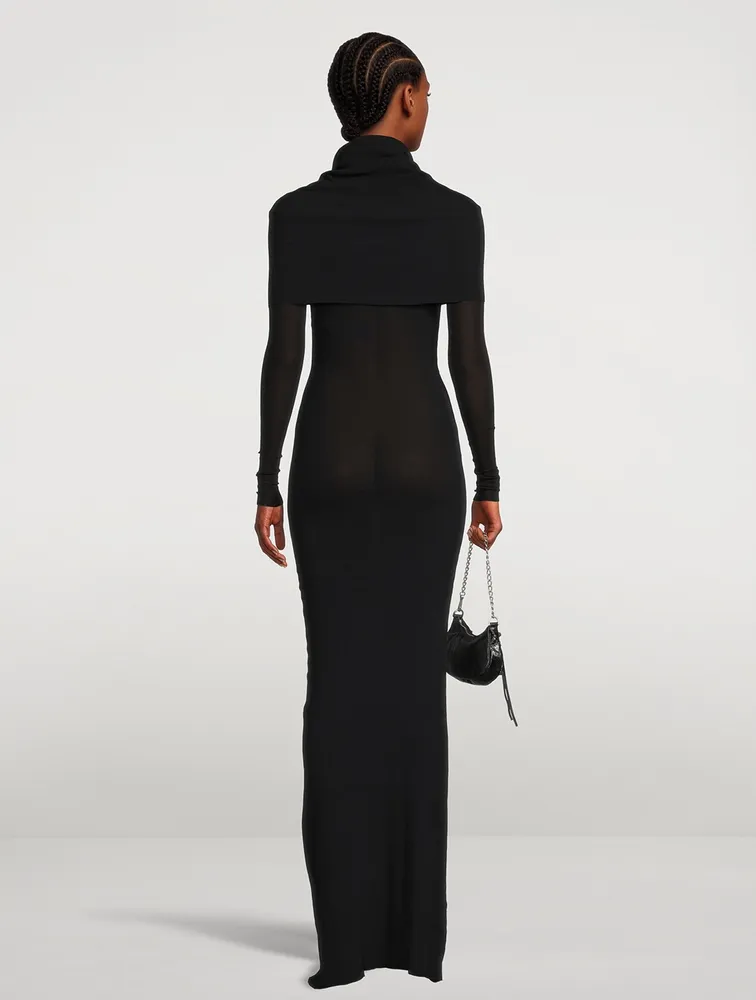 Double-Layer Knit Gown