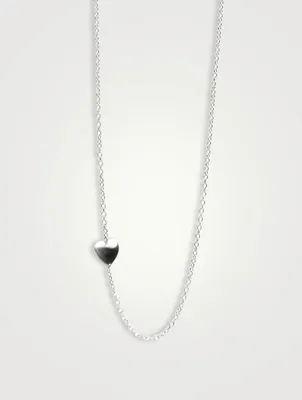 Love Letter 14K White Gold Heart Necklace