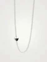 Love Letter 14K White Gold Heart Necklace
