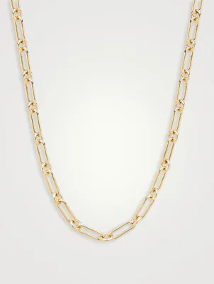 Gold-Plated Box Chain Necklace