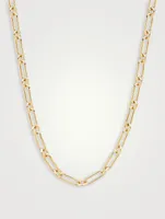 Gold-Plated Box Chain Necklace