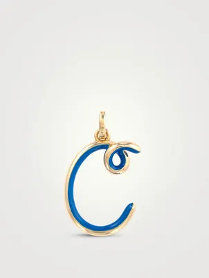 9K Gold C Initial Necklace