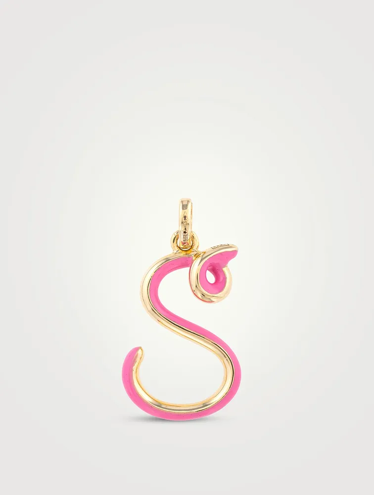 9K Gold S Initial Necklace