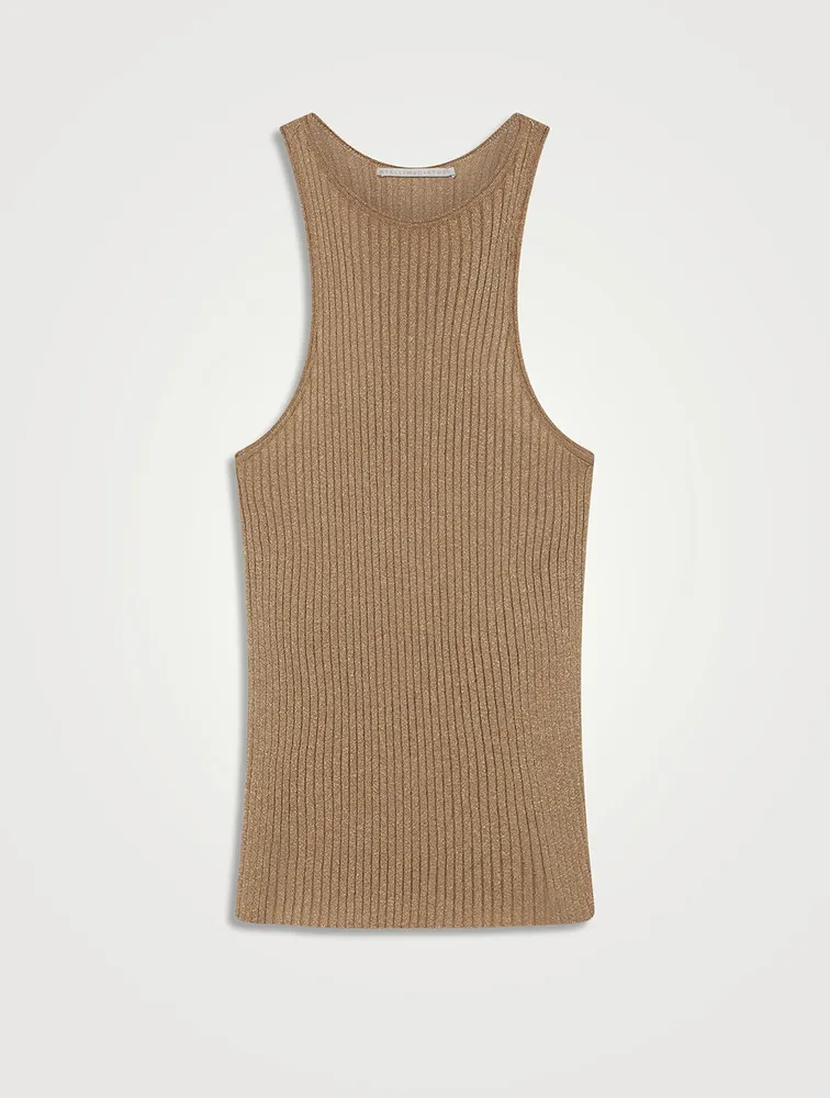 Ribbed Lurex Tank Top