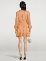 Lurex Wrap Mini Dress