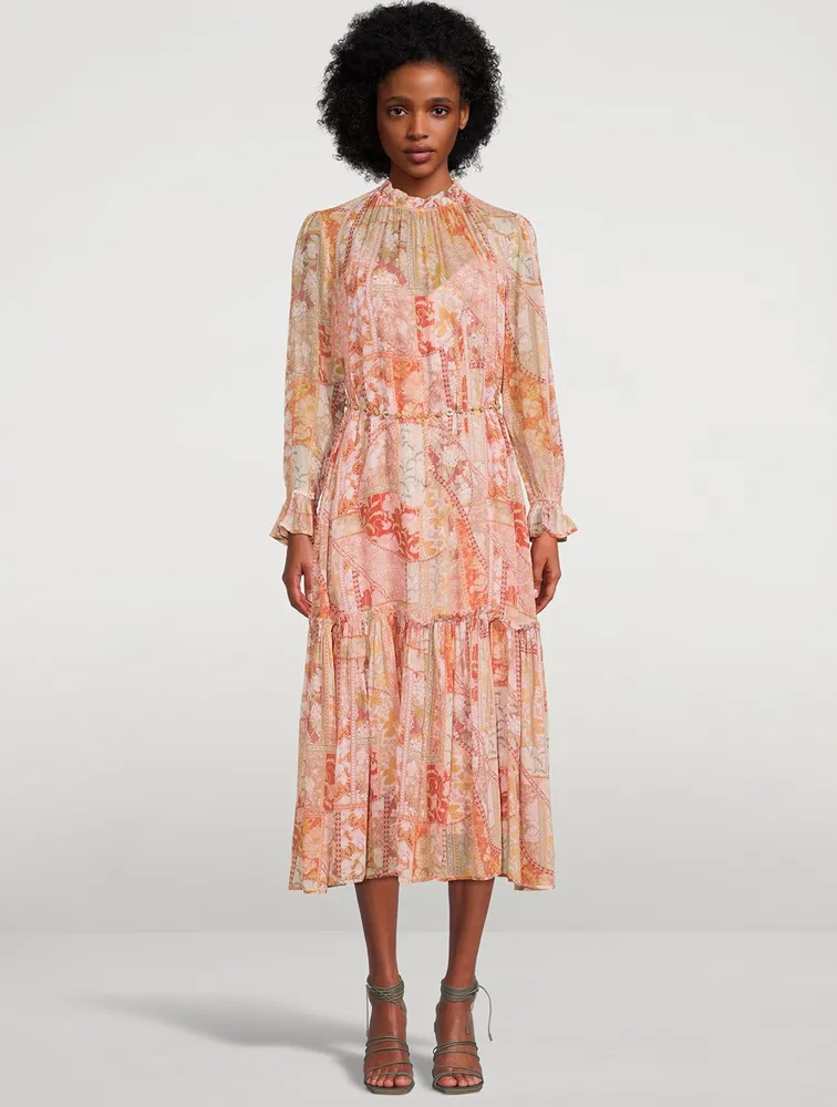 Kaleidoscope Midi Dress Floral Print