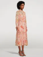 Kaleidoscope Midi Dress Floral Print