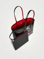 Small Cabata Patent Leather Tote Bag In Star Print