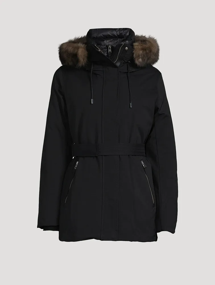 Jeni 2-in-1 Shearling-Trimmed Down Parka