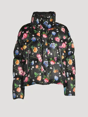 Mylah Puffer Jacket In Floral Print