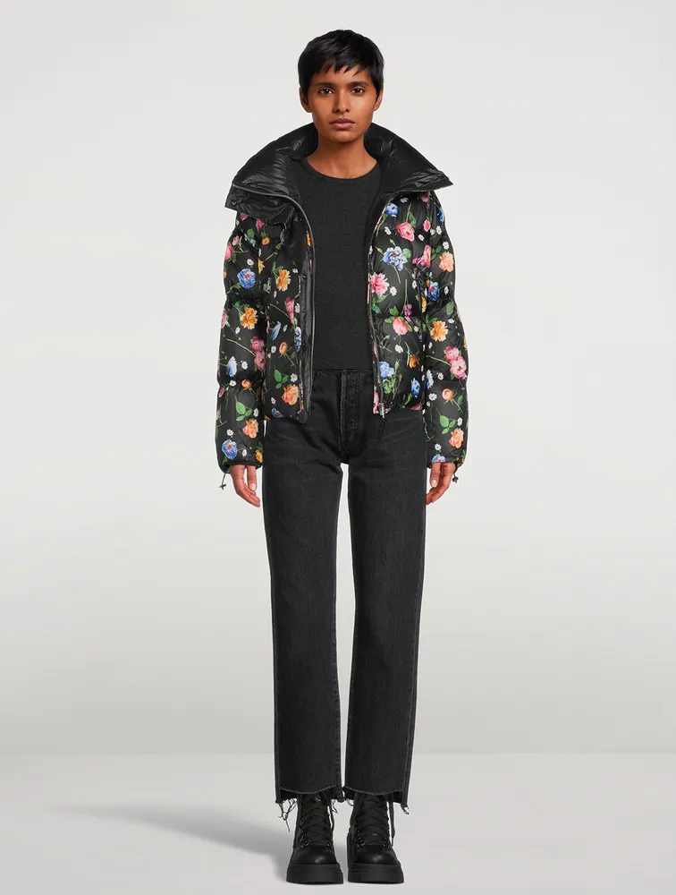 Mylah Puffer Jacket In Floral Print