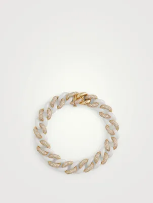 18K Gold Pavé And Essential Link Bracelet