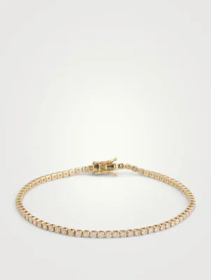 18K Gold Diamond Thread Bracelet