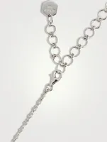 18K Gold Infinity Station Lariat Necklace With Diamonds