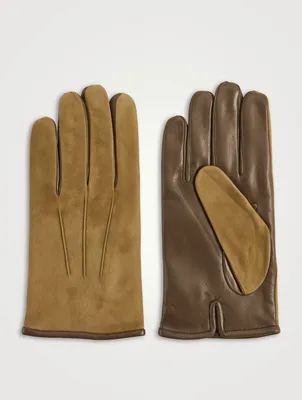 Suede And Nappa Leather Gloves
