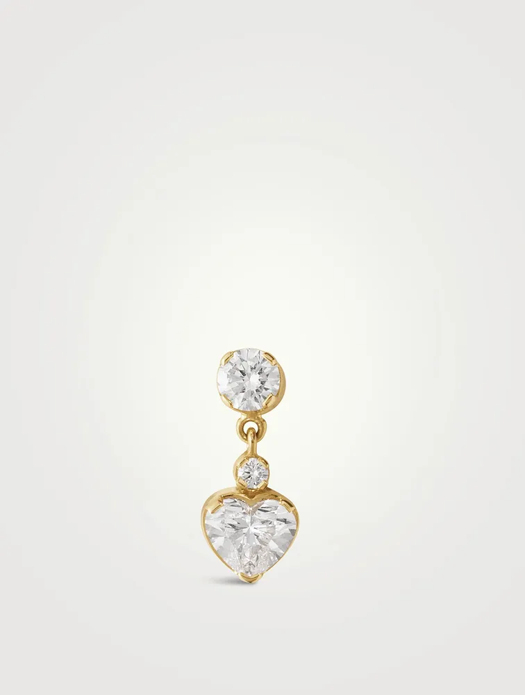 Chambre Diamant 18K Gold Drop Earring With Diamonds