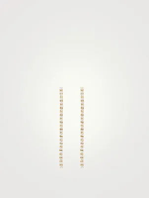 River 18K Gold Drop Earrings With Diamonds