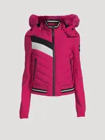 Laurelton Shearling-Trimmed Bomber Jacket