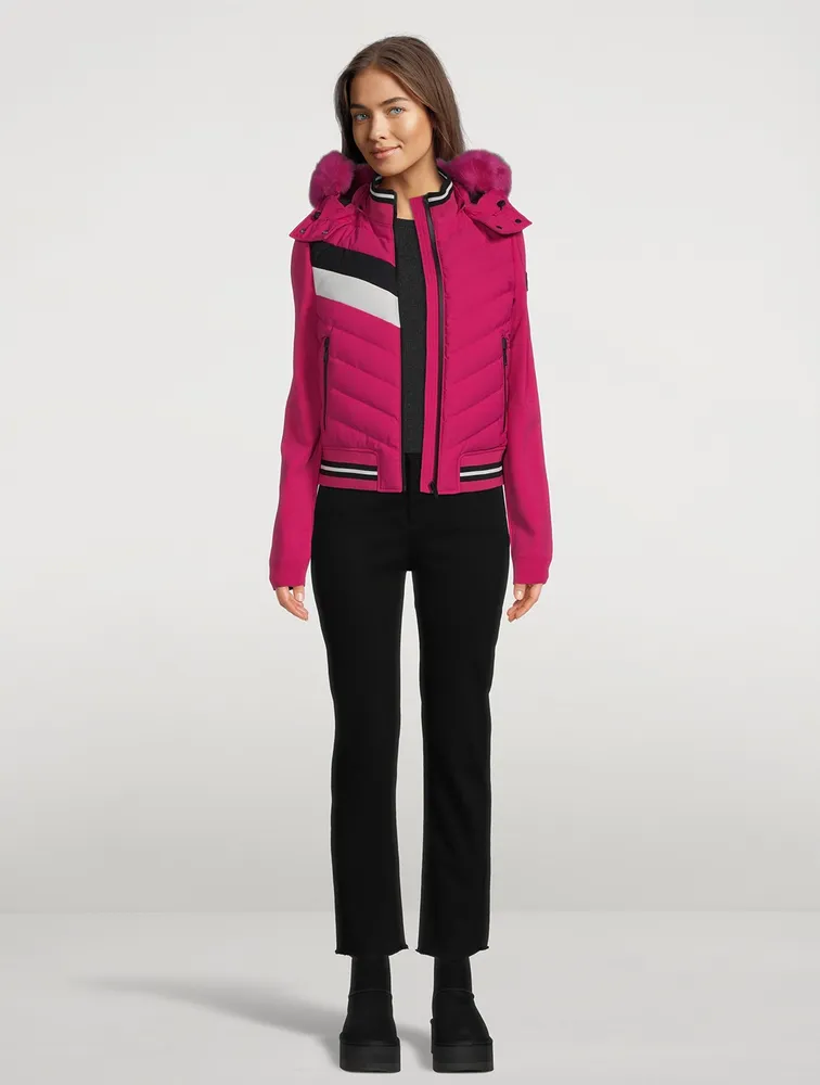 Laurelton Shearling-Trimmed Bomber Jacket