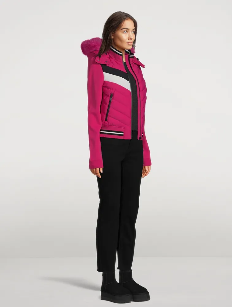 Laurelton Shearling-Trimmed Bomber Jacket