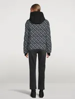 Green Point Down Puffer Jacket Monogram Print