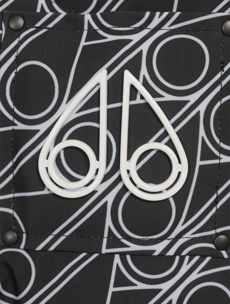 Green Point Down Puffer Jacket Monogram Print