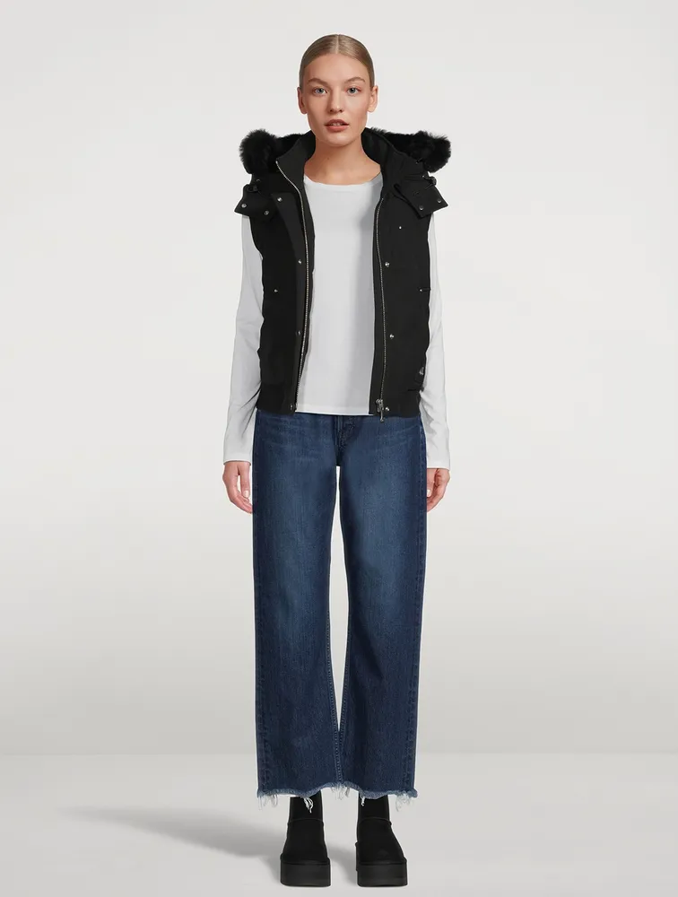 Liberty Shearling-Trimmed Down Vest