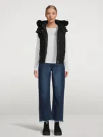 Liberty Shearling-Trimmed Down Vest