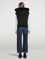 Liberty Shearling-Trimmed Down Vest