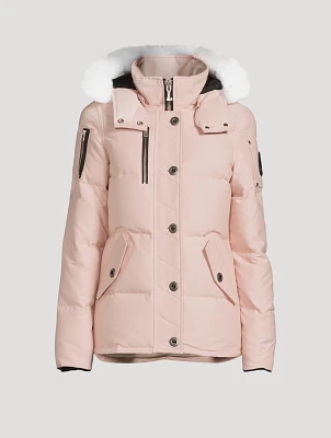 3Q Shearling-Trimmed Down Jacket