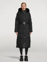 Cloud Shearling-Trimmed Down Parka