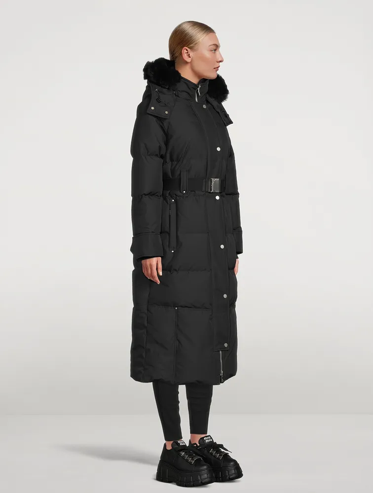 Cloud Shearling-Trimmed Down Parka