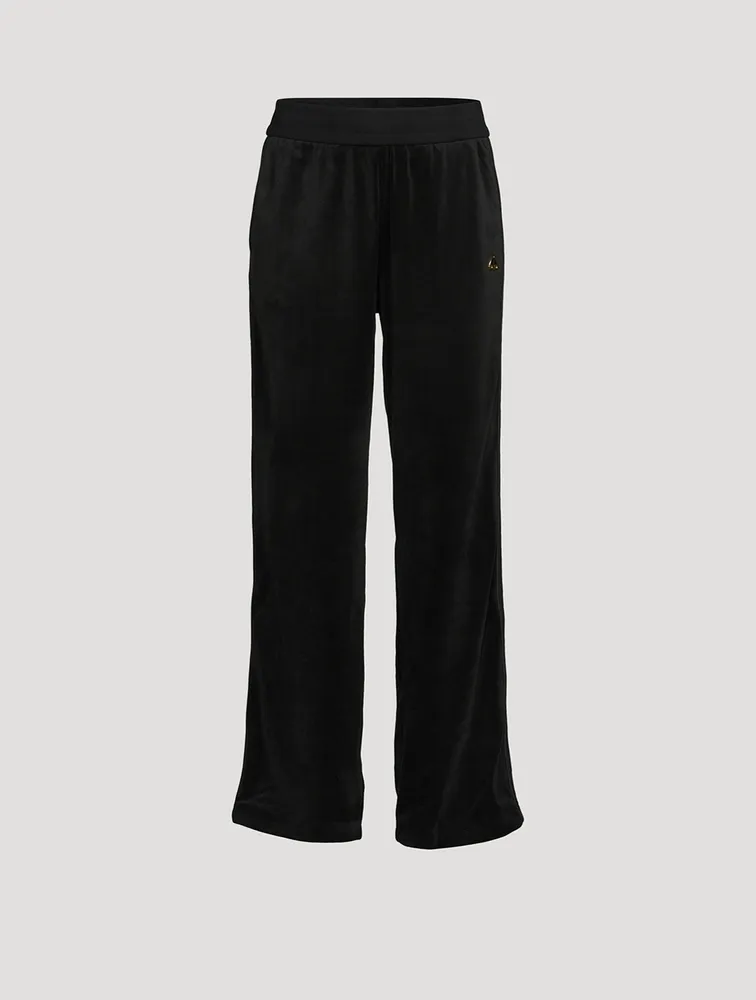 Adelphi Velour Wide-Leg Joggers