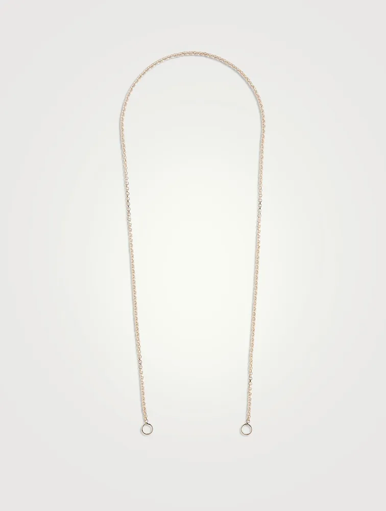 Inch 14K Gold Rolo Chain Necklace