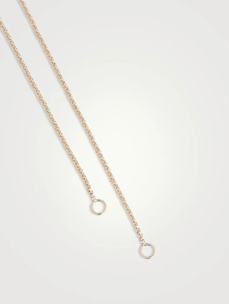 Inch 14K Gold Rolo Chain Necklace