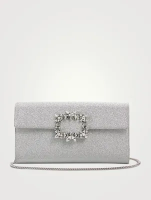 Broche Vivier Strass Buckle Clutch