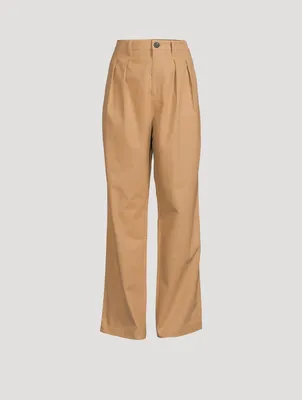 Monte Pleated High-Waisted Pants