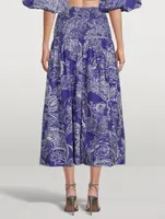 Nicole Midi Skirt Emonia Print