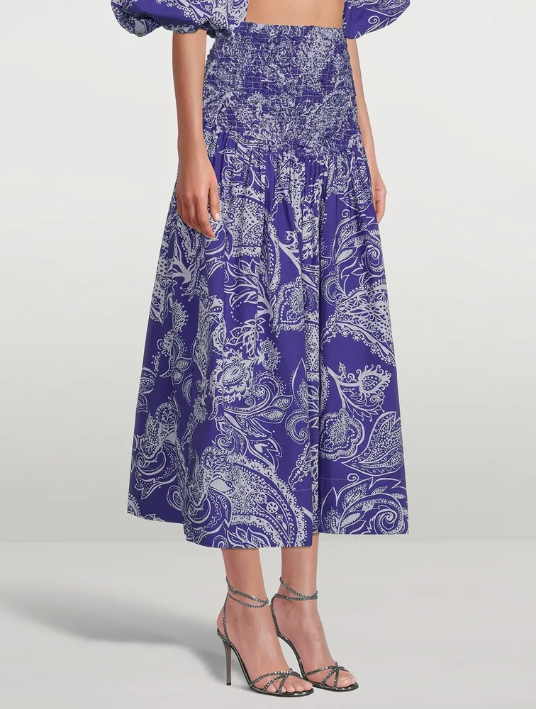 Nicole Midi Skirt Emonia Print