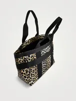 Coated Canvas Tote Bag In Leopard Print