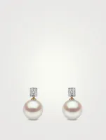 Starlight 18K Gold South Sea Pearl Earrings With Diamonds