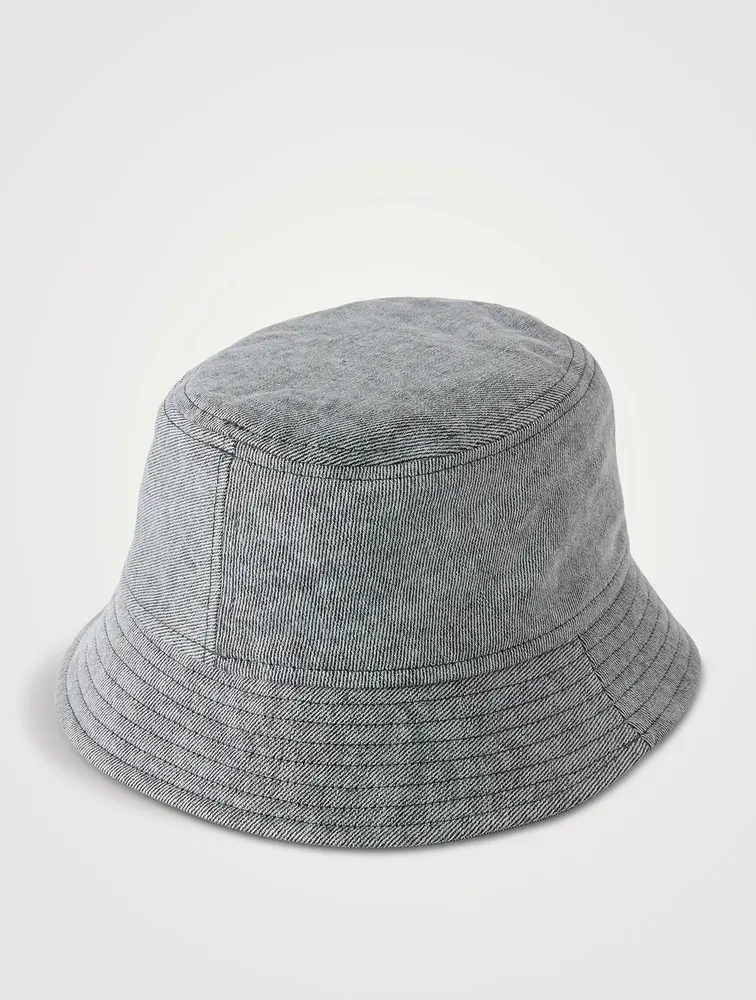 Haley Denim Bucket Hat With Logo