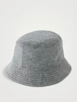 Haley Denim Bucket Hat With Logo