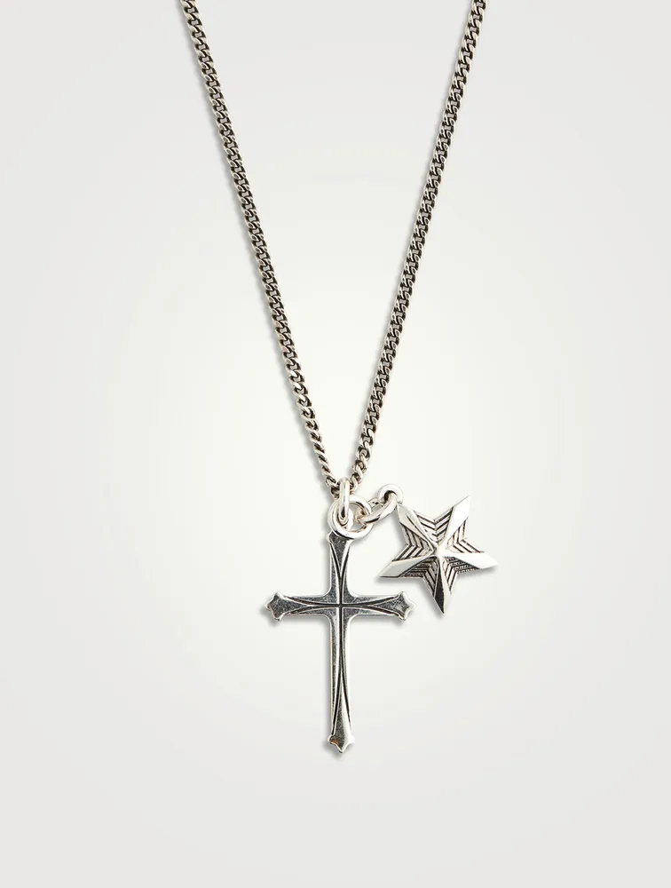 Star And Cross Pendants Necklace