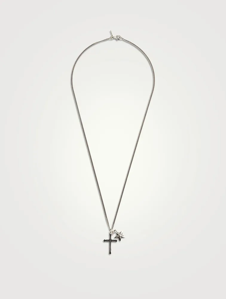 Star And Cross Pendants Necklace