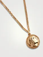 Caesar Gold-Plated Coin Pendant Necklace
