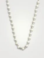 Sterling Silver And Pearl Necklace